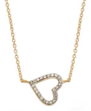 Yellora Diamond Necklace, Yellora Diamond Sideways Heart Pendant (1/6 Ct. T.w.)