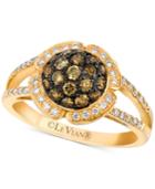 Le Vian Chocolatier Diamond Halo Cluster Ring (3/4 Ct. T.w.) In 14k Gold