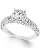 Certified Diamond Engagement Ring In 18k White Gold (1-3/8 Ct. T.w.)