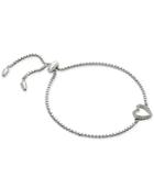 Giani Bernini Cubic Zirconia Pave Heart Adjustable Bracelet In 18k Yellow Or Rose Gold-plated Sterling Silver Or Sterling Silver, Created For Macy's