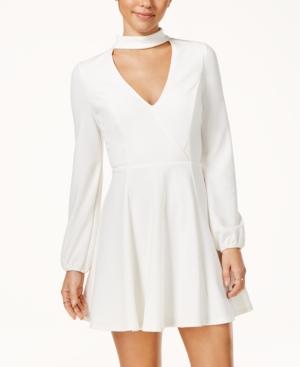 Emerald Sundae Juniors' V-front Fit & Flare Dress
