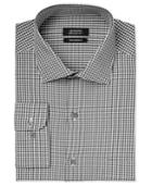 Alfani Men's Big And Tall Performance Black Gingham Dress Shirt, Only At Macy's