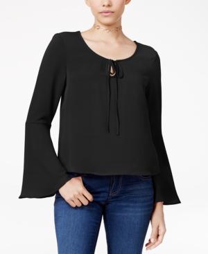 Polly & Esther Juniors' Bell-sleeve Peasant Top