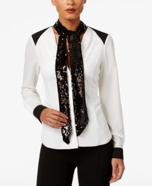 Inc International Concepts Reversible Sequined Skinny Scarf, Only At Macy's