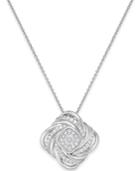 Diamond Swirl Pendant Necklace (1/2 Ct. T.w.) In Sterling Silver