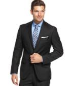 Ryan Seacrest Distinction Black Solid Slim-fit Jacket