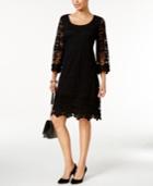 Alfani Crochet-trim Illusion Dress, Only At Macy's