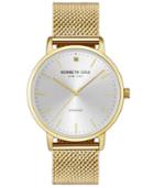Kenneth Cole New York Men's Diamond-accent Gold-tone Stainless Steel Bracelet Watch 42mm