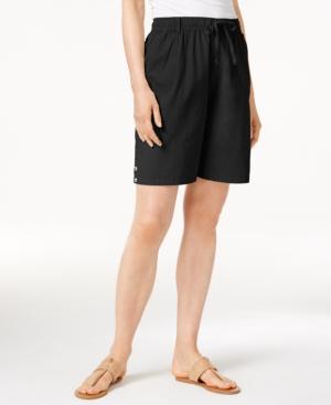 Karen Scott Petite Lisa Pull-on Shorts, Created For Macy's