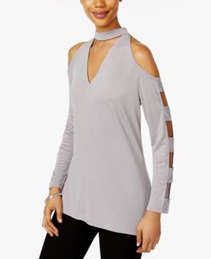 Love Scarlett Choker Cold-shoulder Top