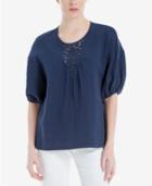 Max Studio London Cotton Elbow-sleeve Top