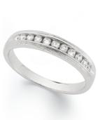 Diamond Ring, 14k White Gold Certified Diamond Milgrain Ring (1 Ct. T.w.)