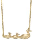 Kate Spade New York Gold-tone Pave Duck Short Pendant Necklace, 17 + 3 Extender