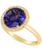 Amethyst (3 Ct. T.w.) And Diamond (1/6 Ct. T.w.) Ring In 14k Gold