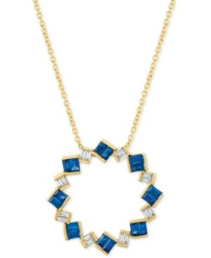 Le Vian Sapphire (9/10 Ct. T.w.) & Diamond (1/5 Ct. T.w.) 18 Pendant Necklace In 14k Gold