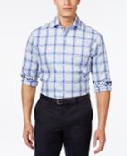Tasso Elba Ombre-plaid Shirt, Only At Macy's