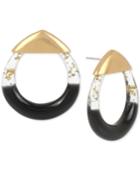 Robert Lee Morris Soho Gold-tone Colorblocked Geometric Drop Earrings