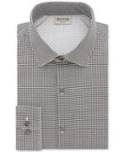 Kenneth Cole Reaction Men's Slim-fit Techni-cole Flex Collar Performance Black Print Dress Shirt