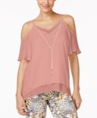 Thalia Sodi Cold-shoulder Necklace Top, Created For Macy's