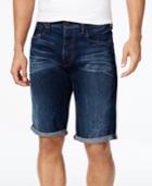 Gstar Men's Tapered Dark Aged Vintage Wash Denim Shorts