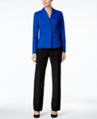 Le Suit Petite Melange Two-button Pantsuit
