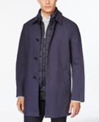 Dkny Darwin Slim-fit Navy Raincoat With Removable Vest