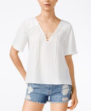 Sanctuary Kate Short-sleeve Lace-up Top