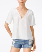 Sanctuary Kate Short-sleeve Lace-up Top