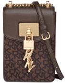 Dkny Elissa Leather Chain Strap Signature Crossbody, Created For Macy's