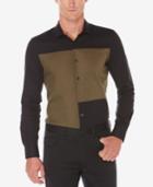 Perry Ellis Men's Slim Fit Color Blocked Shirt