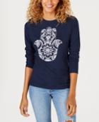 Freeze 24-7 Juniors' Cotton Hamsa-graphic T-shirt