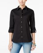 Charter Club Tab-sleeve Shirt, Only At Macy's