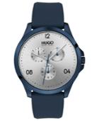 Hugo Men's #risk Blue Rubber Strap Watch 41mm