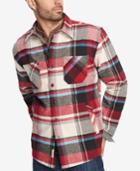 Weatherproof Vintage Men's Plaid Twill Shirt Jacket, Created For Macy's