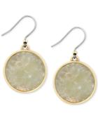 Lucky Brand Gold-tone Stone Circle Drop Earrings