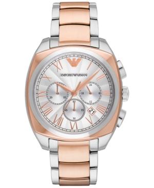 Emporio Armani Men's Chronograph Two-tone Stainless Steel Bracelet Watch 44mm Ar1937