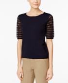 Calvin Klein Striped-sleeve Sweater