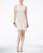 Ronni Nicole Sleeveless Floral-lace Sheath Dress