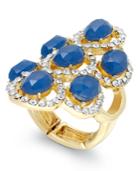 Inc International Concepts Gold-tone Stone And Pave Statement Stretch Ring, Only At Macy's