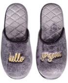 I.n.c. Hello Gorgeous Velour Scuff Slippers, Created For Macy's