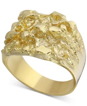 Men's Nugget Ring In 10k Gold