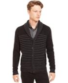 Kenneth Cole Reaction Shawl-collar Striped Cardigan