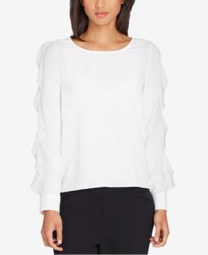 Tahari Asl Ruffled-sleeve Top