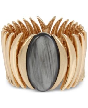 Robert Lee Morris Soho Gold-tone Oval Stone Stretch Bracelet