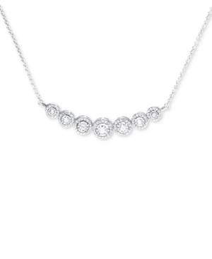 Diamond Miracle Plate Statement Necklace (1/2 Ct. T.w.) In Sterling Silver