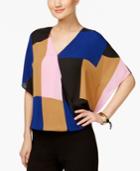 Inc International Concepts Colorblocked Surplice Top, Only At Macy's