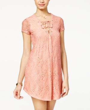 B Darlin Juniors' Lace Shift Dress