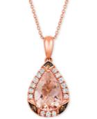 Le Vian Morganite (2-1/3 Ct. T.w.) & Diamond (1/3 Ct. T.w.) 20 Pendant Necklace In 14k Rose Gold