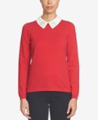 Cece Embellished Collared Sweater