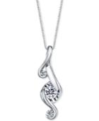 Proud Mom Diamond 3-stone Pendant Necklace (1/3 Ct. T.w.) In 14k White Gold